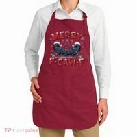 Have Yourself A Merry F-Caw-F Christmas Funny Crow Apron thumb 2