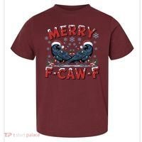 Have Yourself A Merry F-Caw-F Christmas Funny Crow Toddler T-Shirt thumb 0