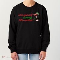 Have Yourself A Merry Little Cocktail Funny Christmas Meme Gift Women's Sweatshirt thumb 0