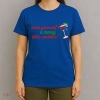 Have Yourself A Merry Little Cocktail Funny Christmas Meme Gift T-Shirt thumb 4