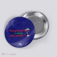 Have Yourself A Merry Little Cocktail Funny Christmas Meme Gift Button thumb 0
