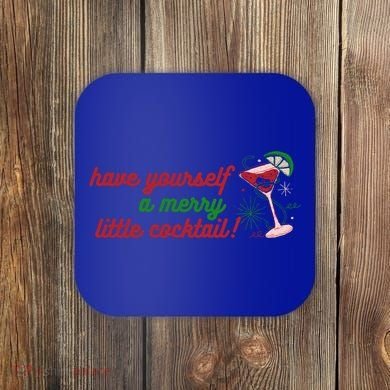 Have Yourself A Merry Little Cocktail Funny Christmas Meme Gift Coaster