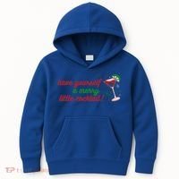 Have Yourself A Merry Little Cocktail Funny Christmas Meme Gift Kids Hoodie thumb 0