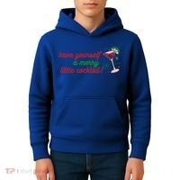 Have Yourself A Merry Little Cocktail Funny Christmas Meme Gift Kids Hoodie thumb 4