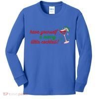 Have Yourself A Merry Little Cocktail Funny Christmas Meme Gift Kids Long Sleeve Shirt thumb 0
