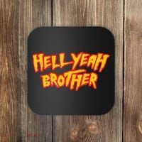Hell Yeah Brother Funny 80S Wrestling Vegas Pool Party Coaster thumb 0