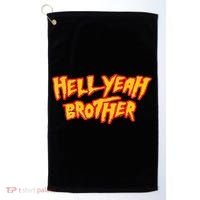 Hell Yeah Brother Funny 80S Wrestling Vegas Pool Party Golf Towel thumb 0