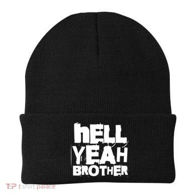 Hell Yeah Brother Siblings Funny Sarcastic Saying Cute Gift Beanie