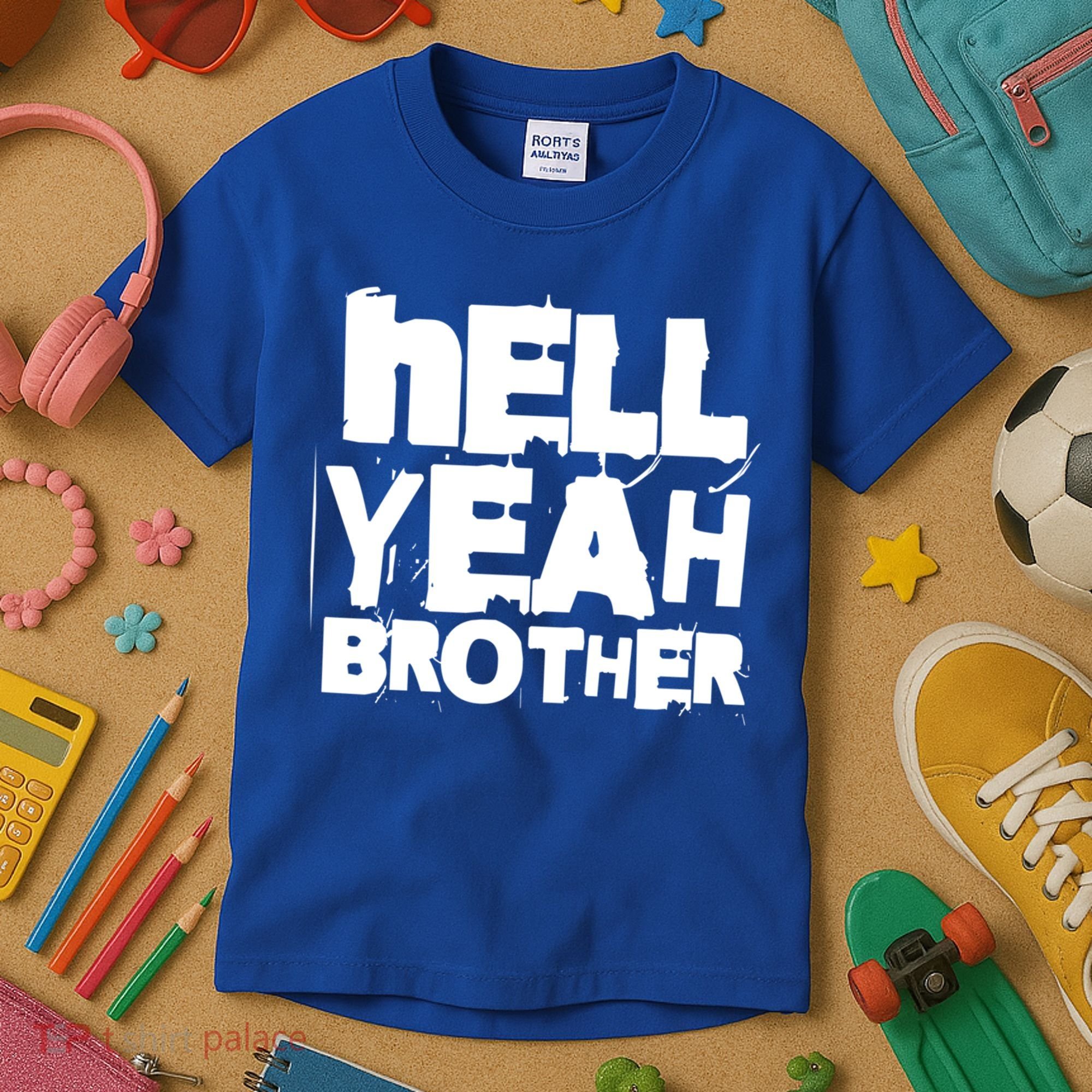 Hell Yeah Brother Siblings Funny Sarcastic Saying Cute Gift Kids T-Shirt
