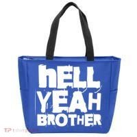Hell Yeah Brother Siblings Funny Sarcastic Saying Cute Gift Tote Bag thumb 0