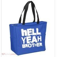 Hell Yeah Brother Siblings Funny Sarcastic Saying Cute Gift Tote Bag thumb 2