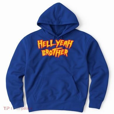 Hell Yeah Brother Funny 80S Wrestling Vegas Pool Hoodie