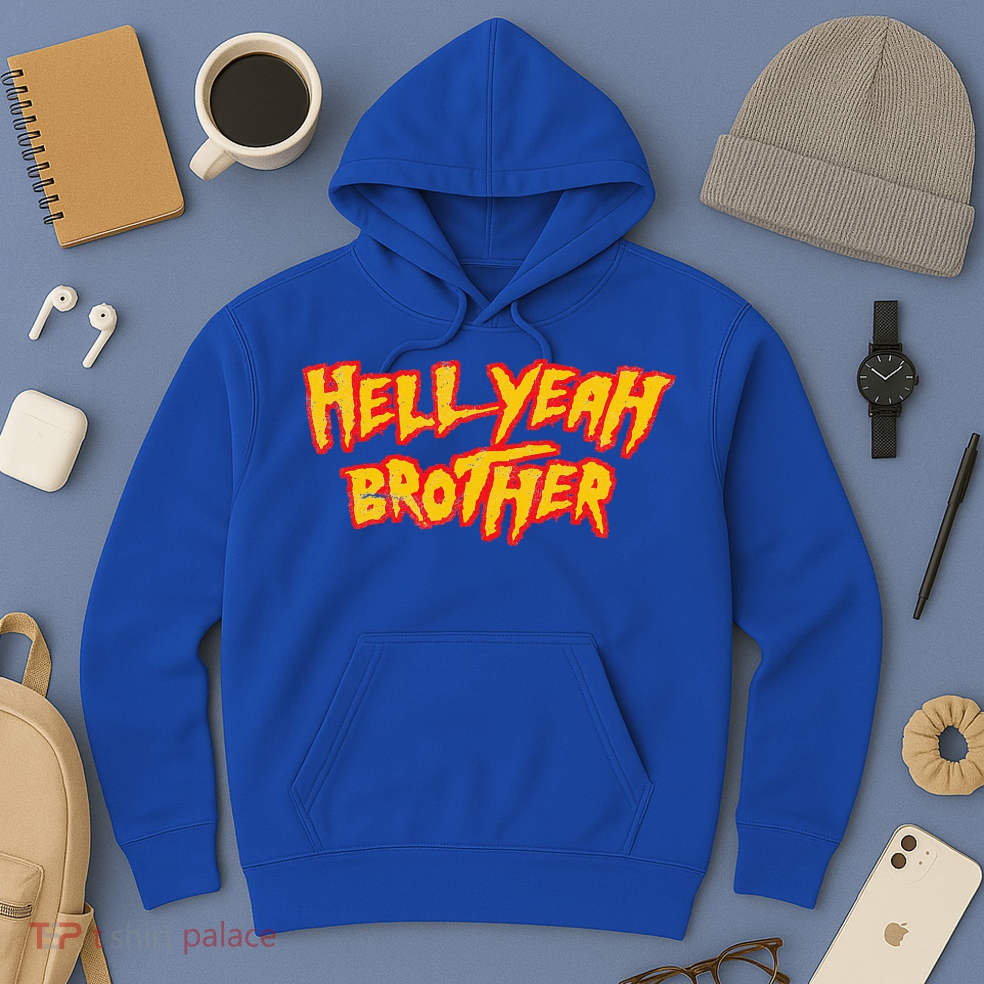 Hell Yeah Brother Funny 80S Wrestling Vegas Pool Hoodie
