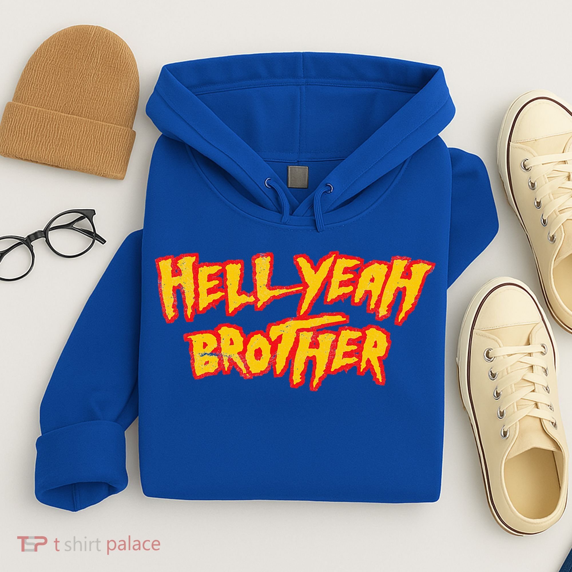 Hell Yeah Brother Funny 80S Wrestling Vegas Pool Hoodie