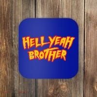 Hell Yeah Brother Funny 80S Wrestling Vegas Pool Coaster thumb 0