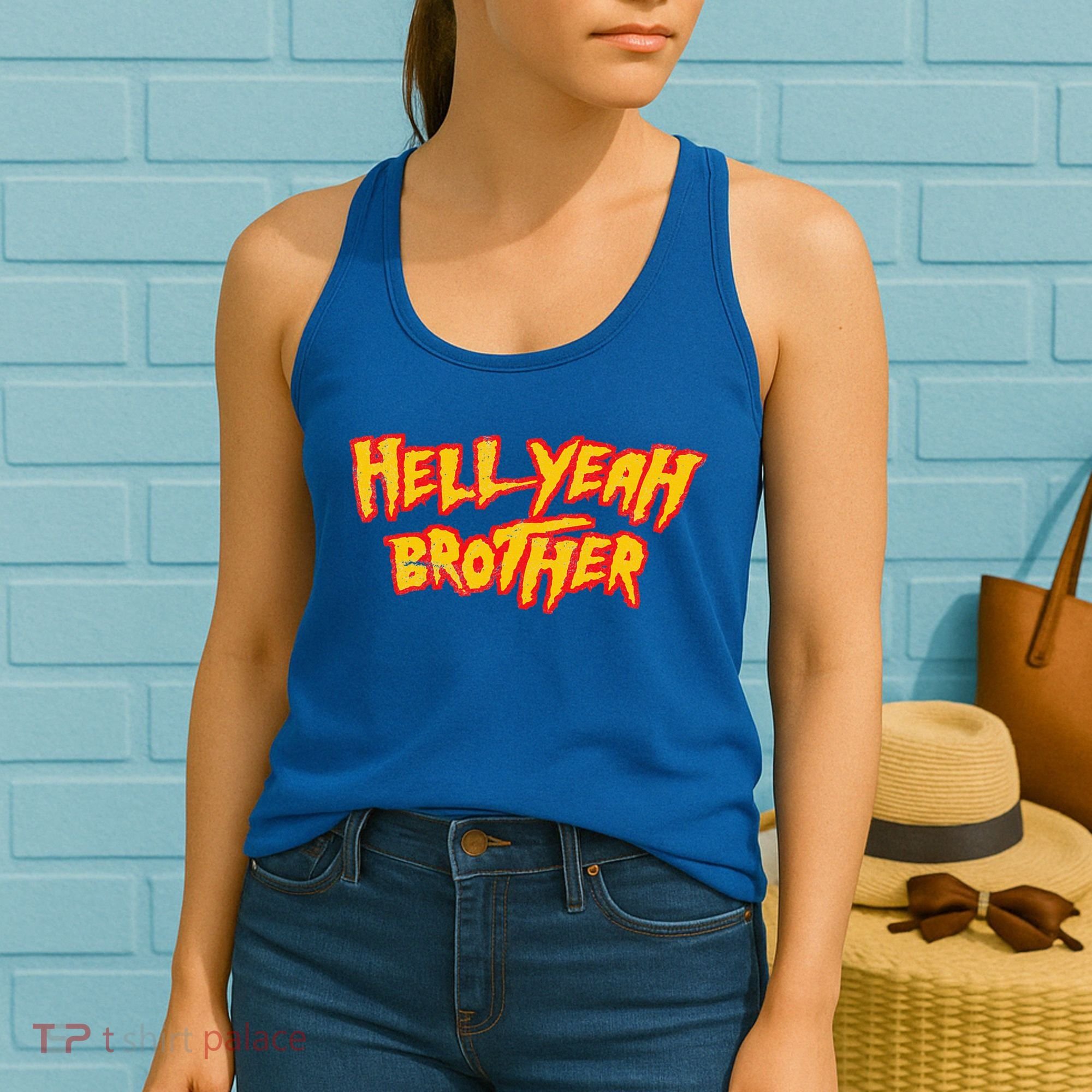 Hell Yeah Brother Funny 80S Wrestling Vegas Pool Women's Tank Top