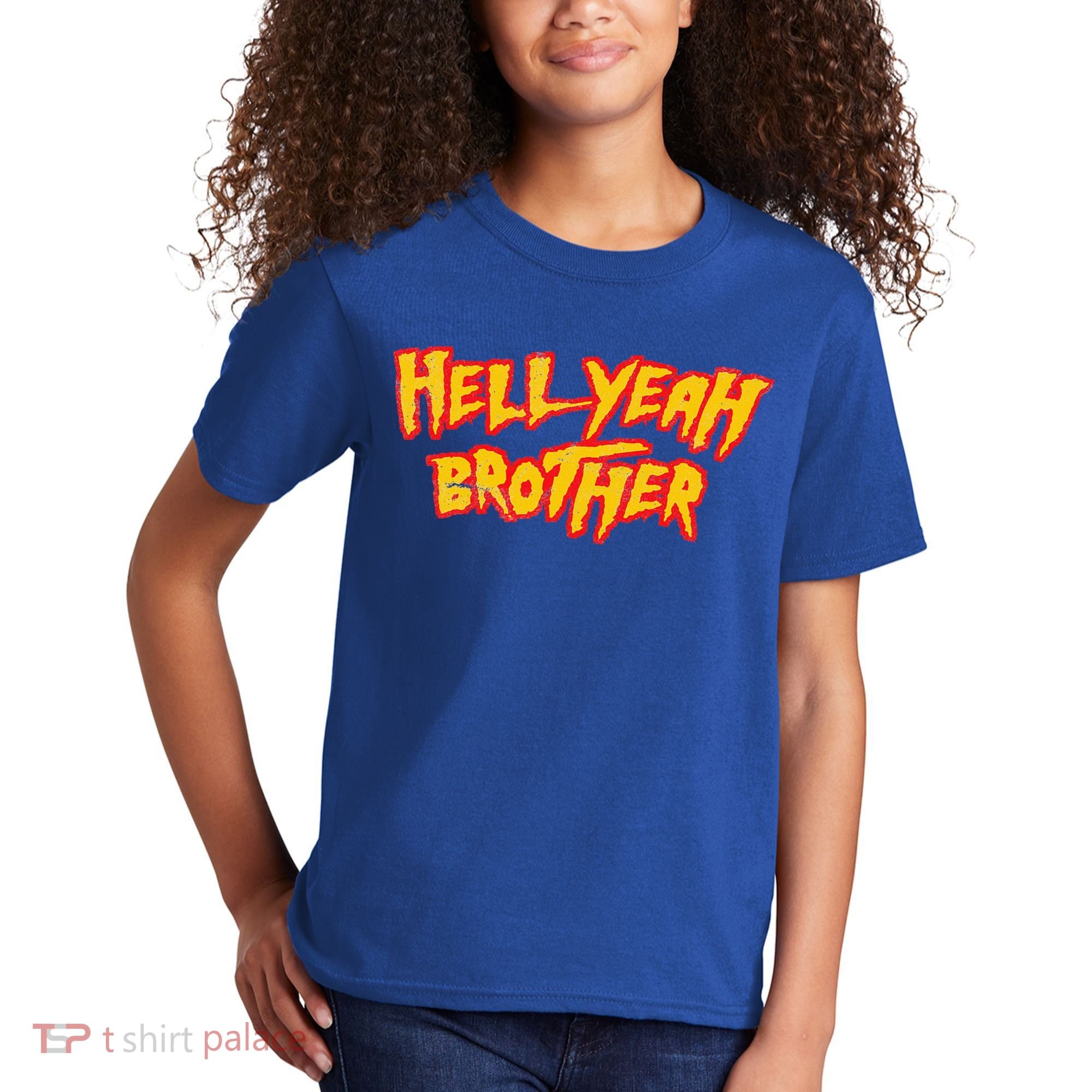 Hell Yeah Brother Funny 80S Wrestling Vegas Pool Kids T-Shirt