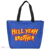 Hell Yeah Brother Funny 80S Wrestling Vegas Pool Tote Bag thumb 0