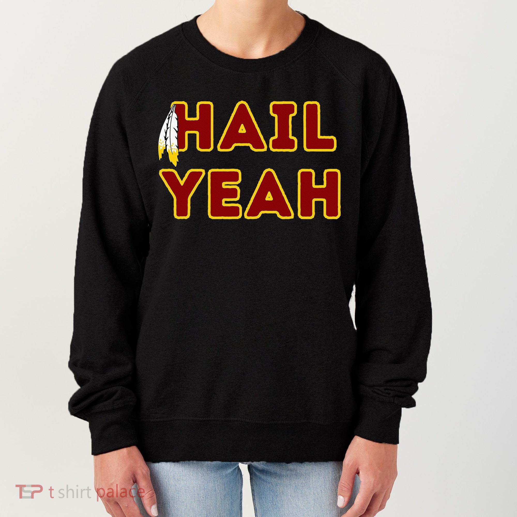 Hail Yeah Burgundy Gold Foot Ball Women's Sweatshirt