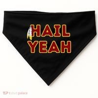Hail Yeah Burgundy Gold Foot Ball USA-Made Doggie Bandana thumb 0