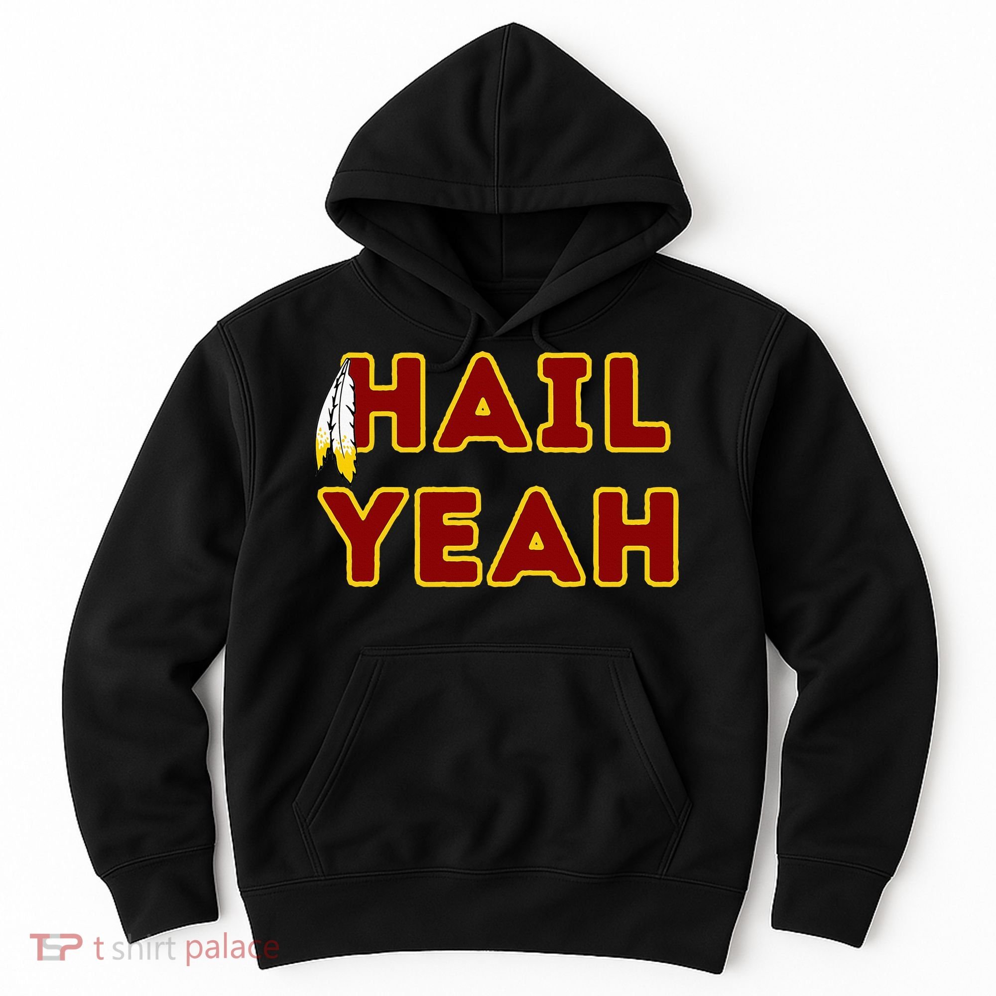 Hail Yeah Burgundy Gold Foot Ball Hoodie