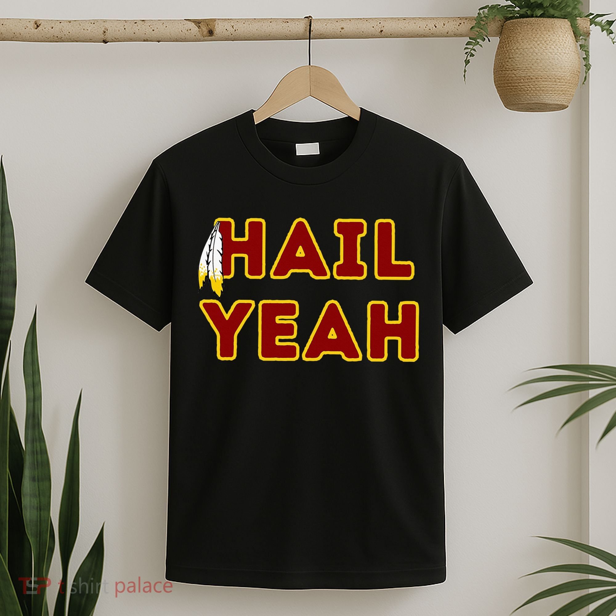 Hail Yeah Burgundy Gold Foot Ball T-Shirt