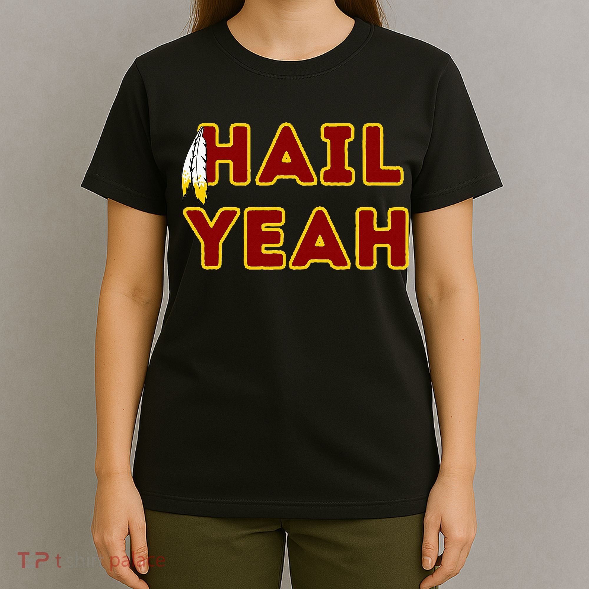 Hail Yeah Burgundy Gold Foot Ball T-Shirt