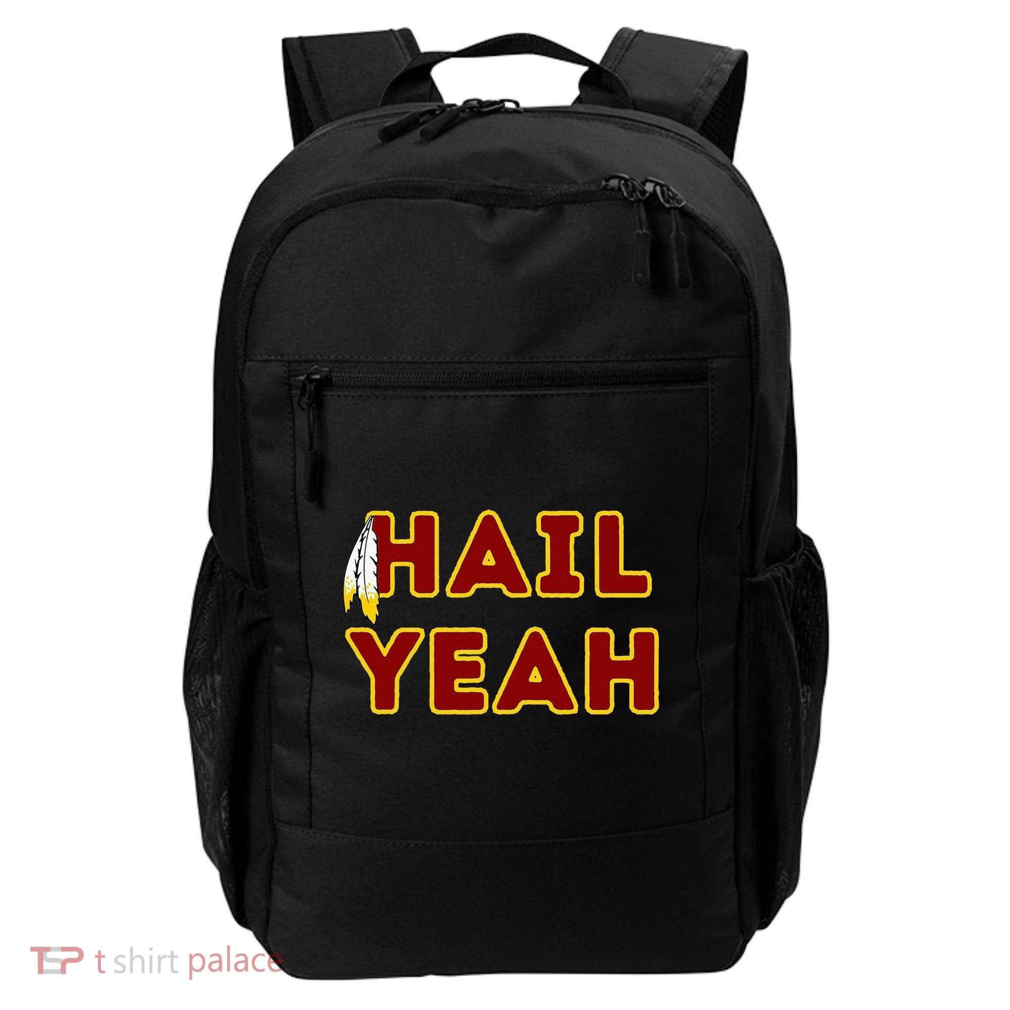 Hail Yeah Burgundy Gold Foot Ball Backpack