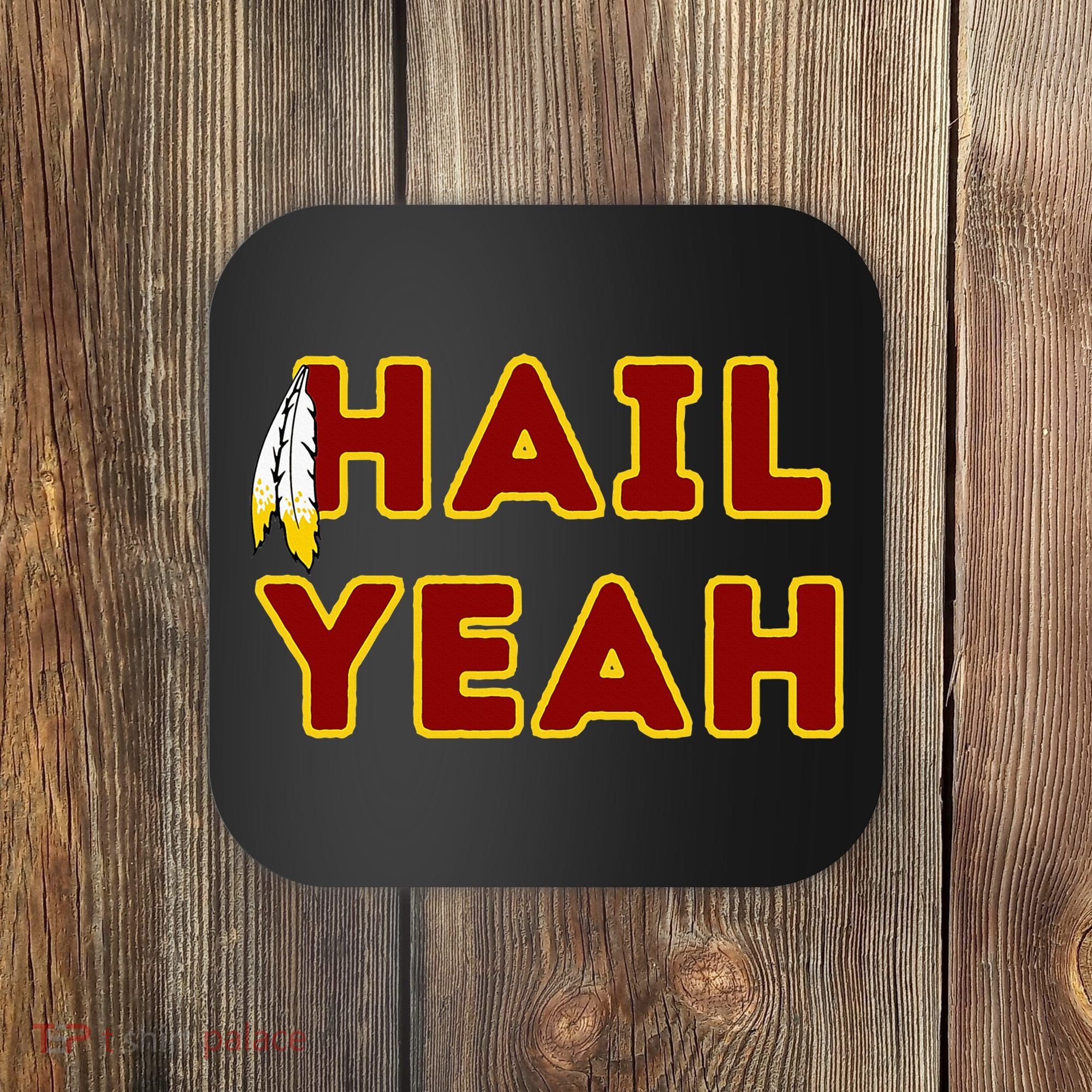 Hail Yeah Burgundy Gold Foot Ball Coaster