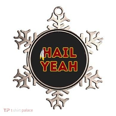 Hail Yeah Burgundy Gold Foot Ball Ornament