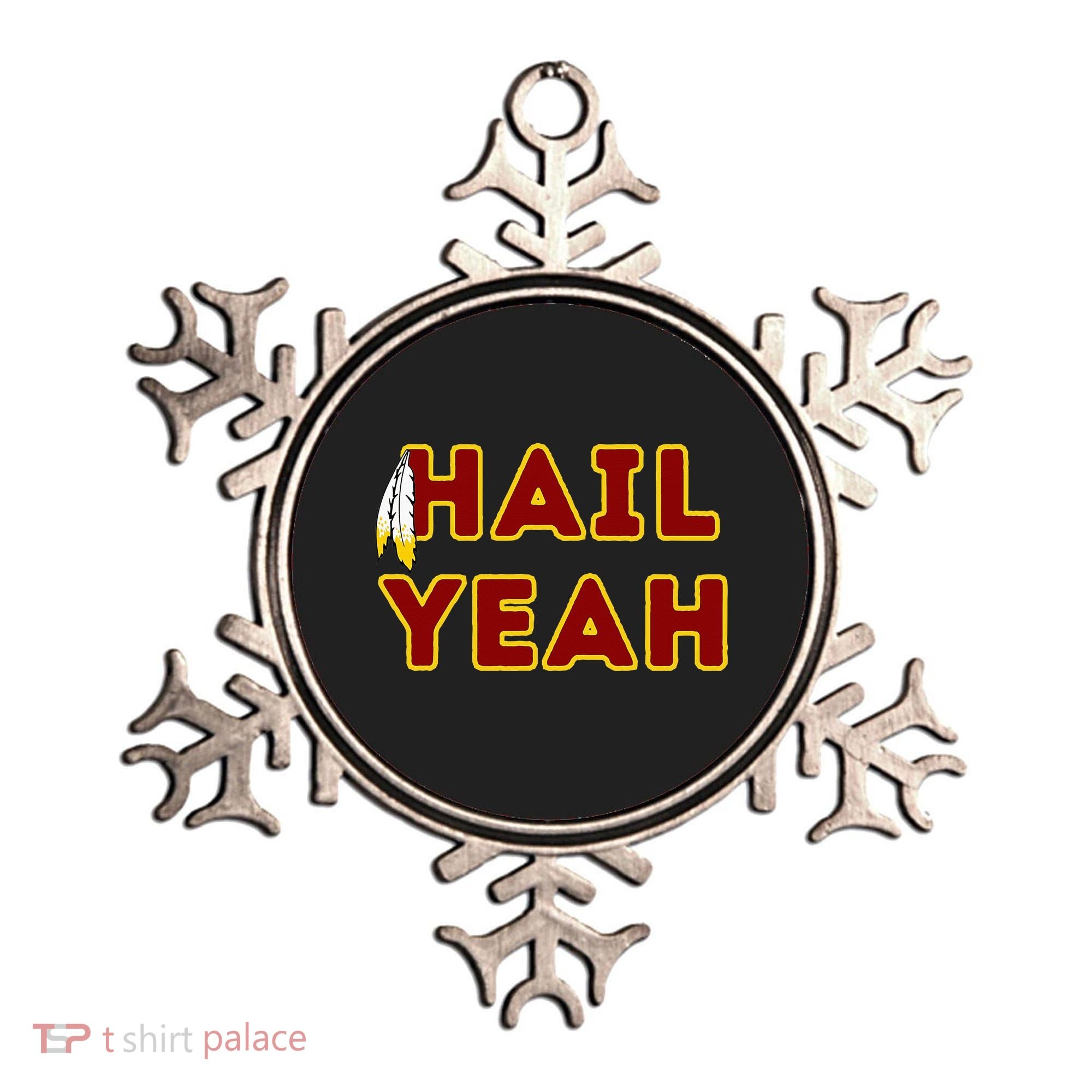 Hail Yeah Burgundy Gold Foot Ball Ornament