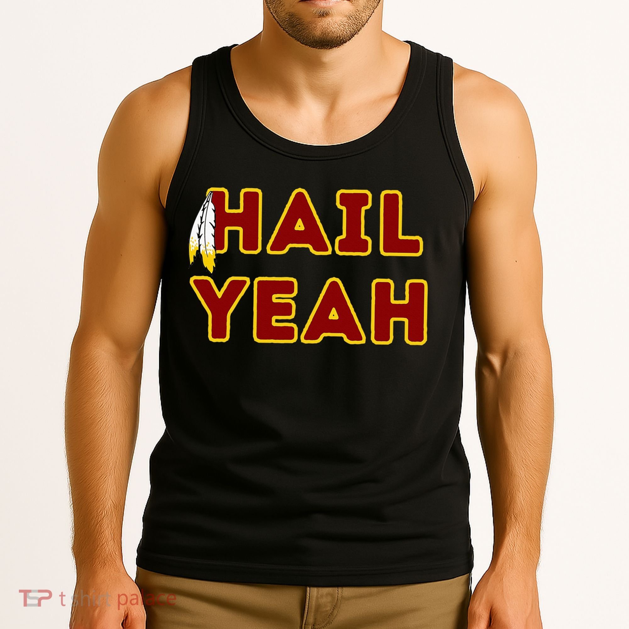 Hail Yeah Burgundy Gold Foot Ball Tank Top