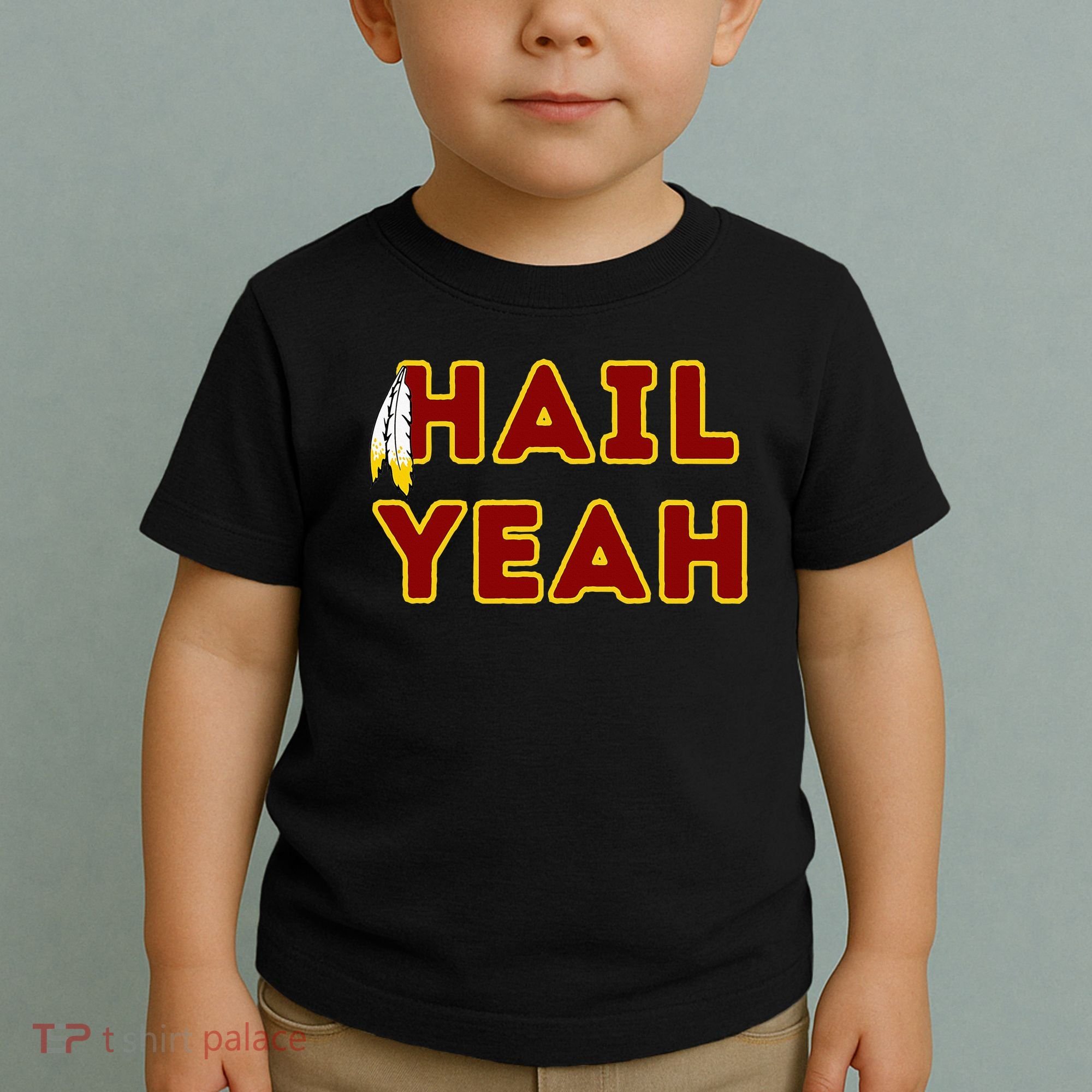 Hail Yeah Burgundy Gold Foot Ball Toddler T-Shirt