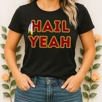 Hail Yeah Burgundy Gold Foot Ball Women's T-Shirt thumb 2