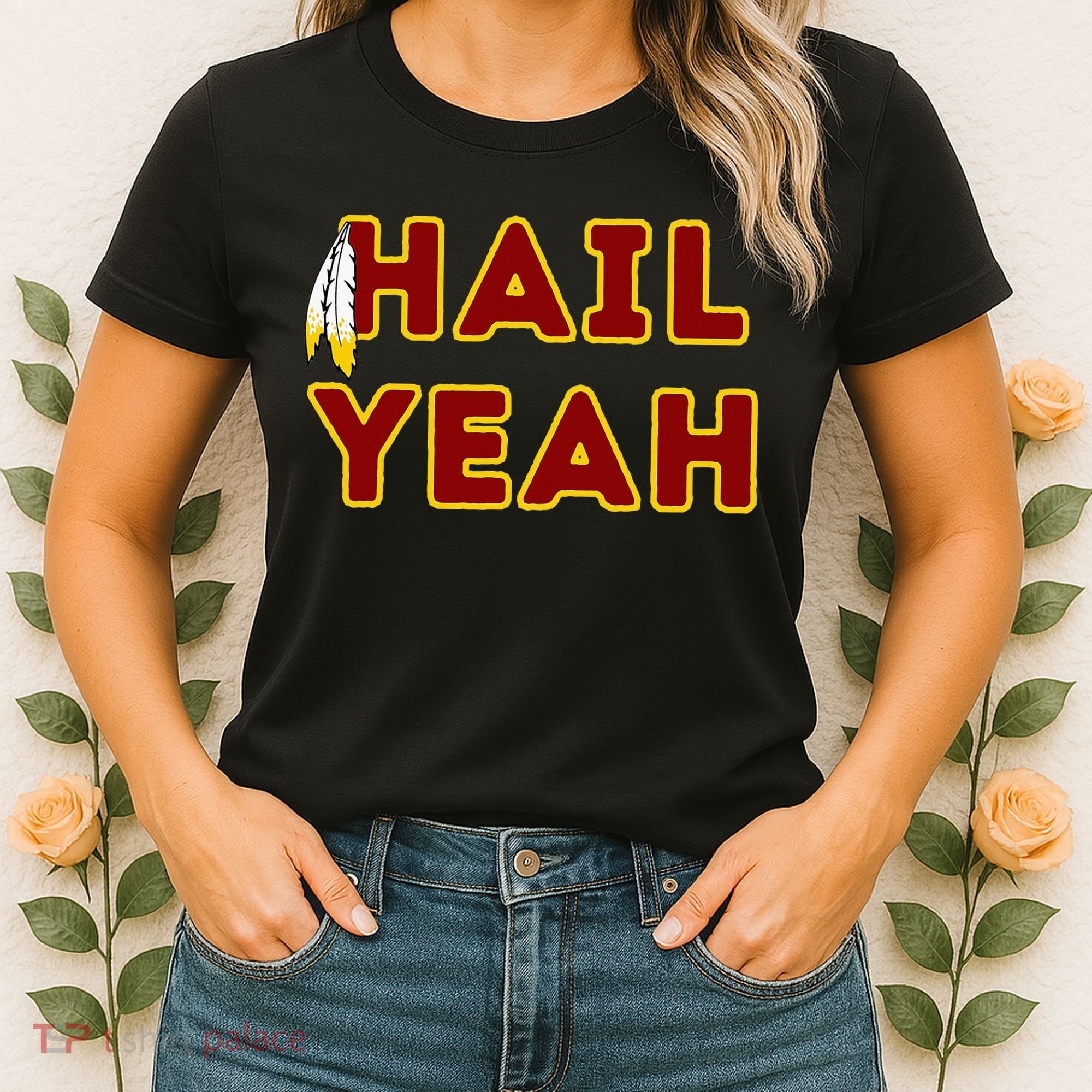 Hail Yeah Burgundy Gold Foot Ball Women's T-Shirt