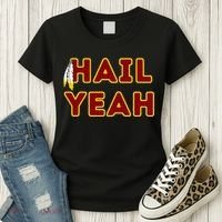 Hail Yeah Burgundy Gold Foot Ball Women's T-Shirt thumb 3