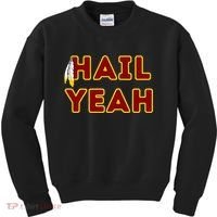 Hail Yeah Burgundy Gold Foot Ball Kids Sweatshirt thumb 0