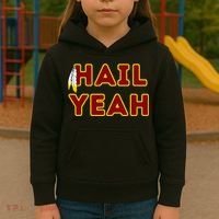 Hail Yeah Burgundy Gold Foot Ball Kids Hoodie thumb 3