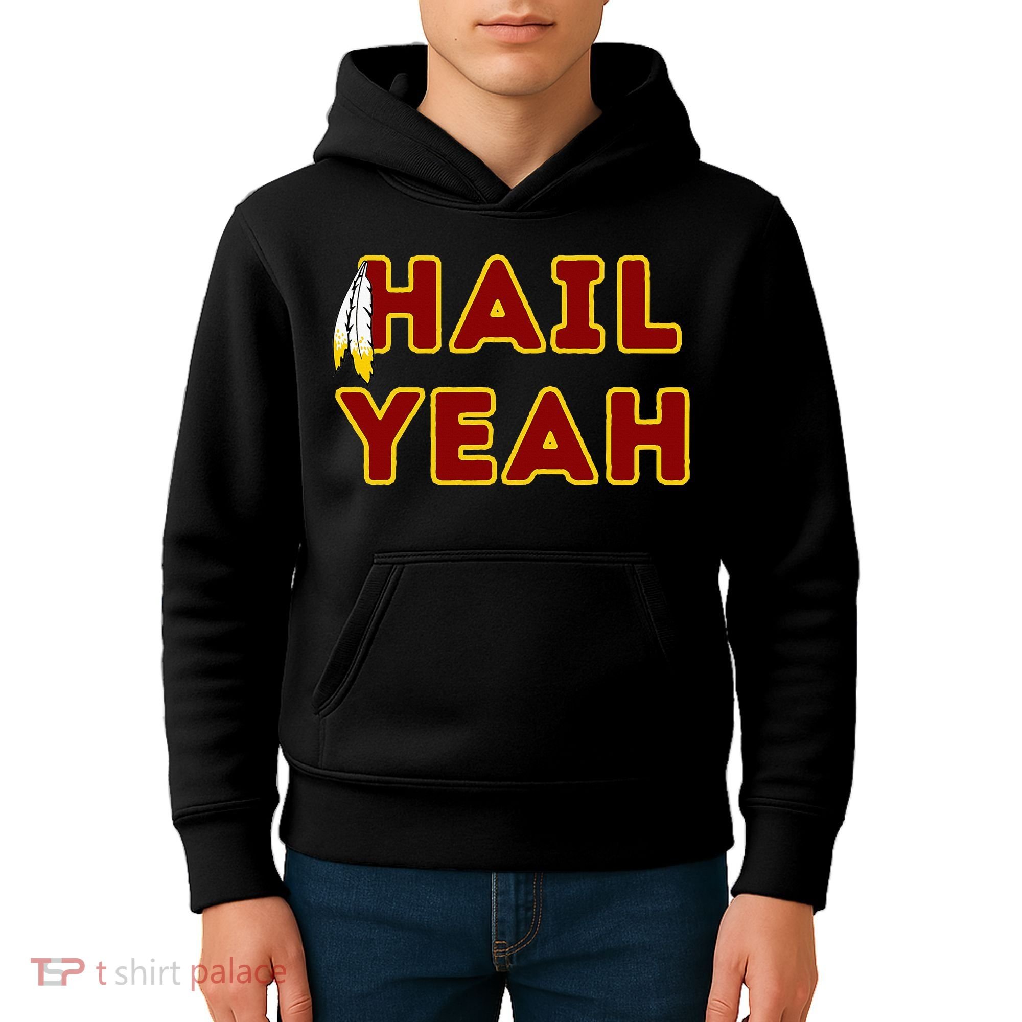 Hail Yeah Burgundy Gold Foot Ball Kids Hoodie