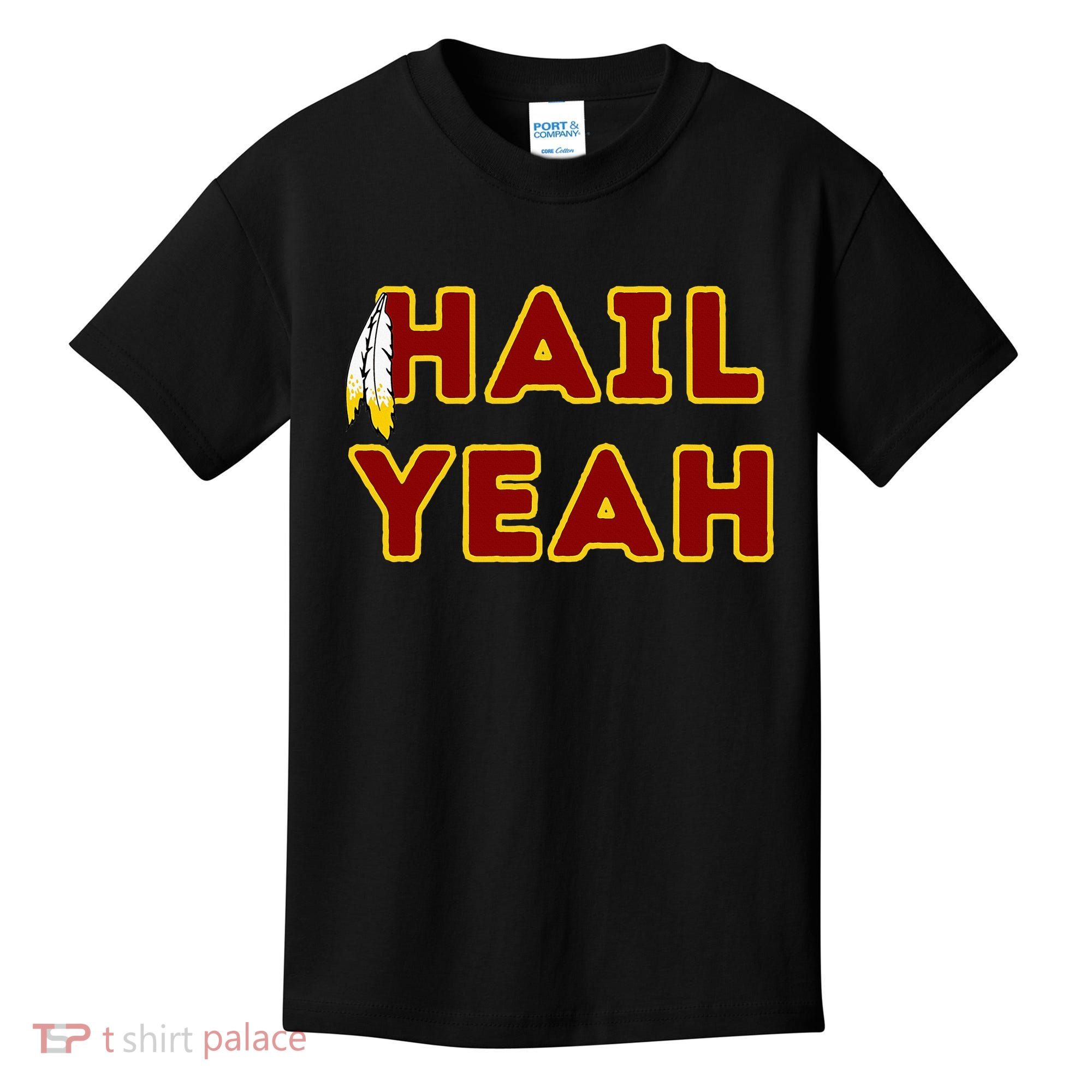 Hail Yeah Burgundy Gold Foot Ball Kids T-Shirt