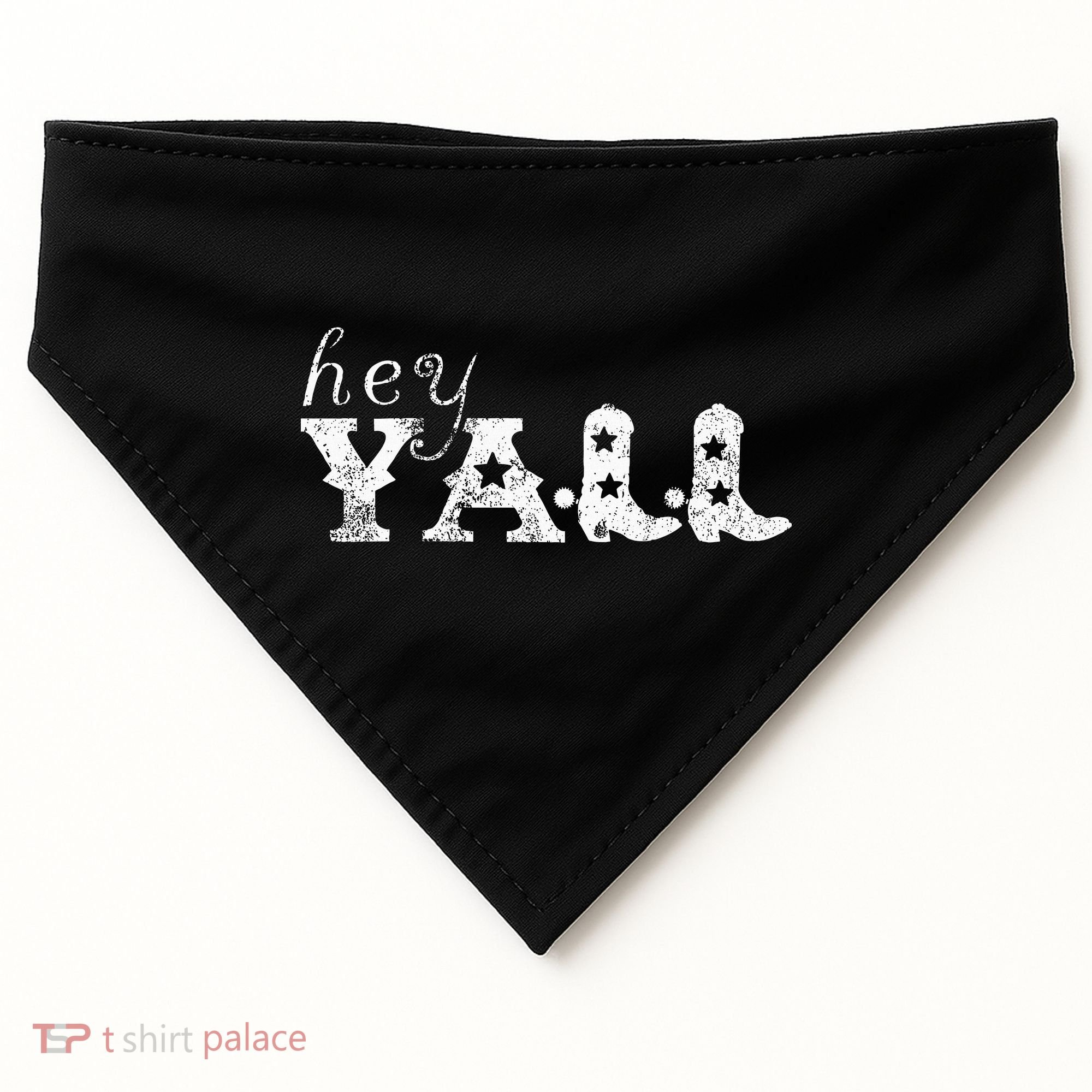 Hey YAll Cowboy Boots USA-Made Doggie Bandana