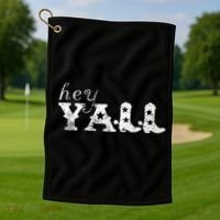 Hey YAll Cowboy Boots Golf Towel thumb 1
