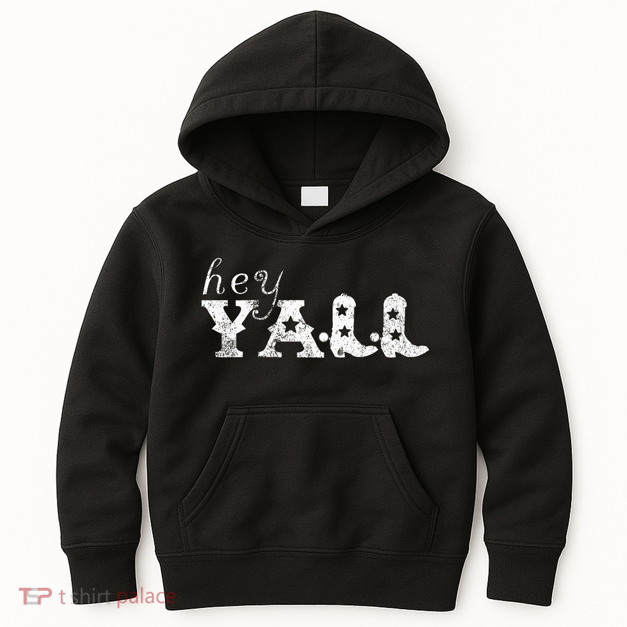Hey YAll Cowboy Boots Kids Hoodie