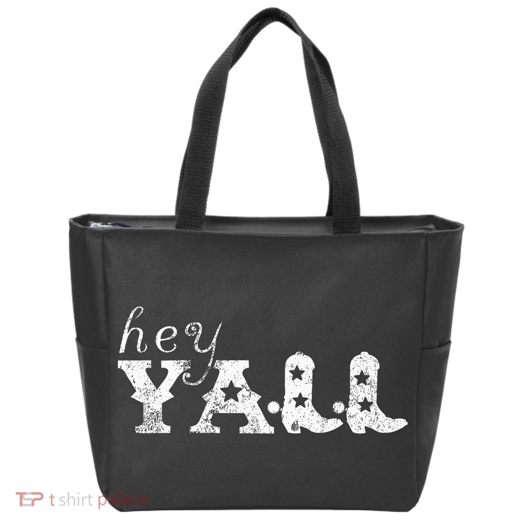Hey YAll Cowboy Boots Tote Bag