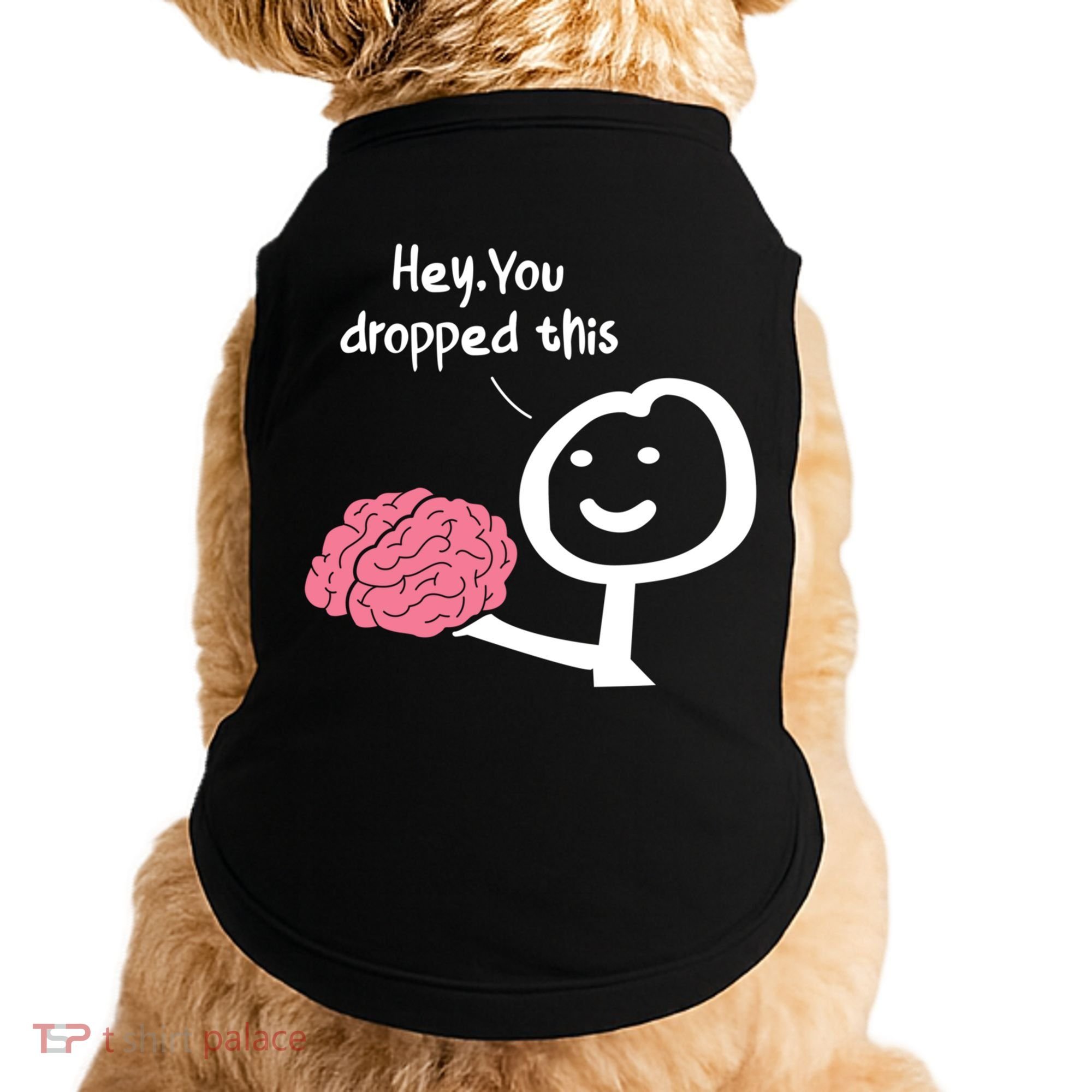 Hey You Dropped This Brain Funny Sarcasm Enthusiast Joke Meaningful Gift Doggie Tank