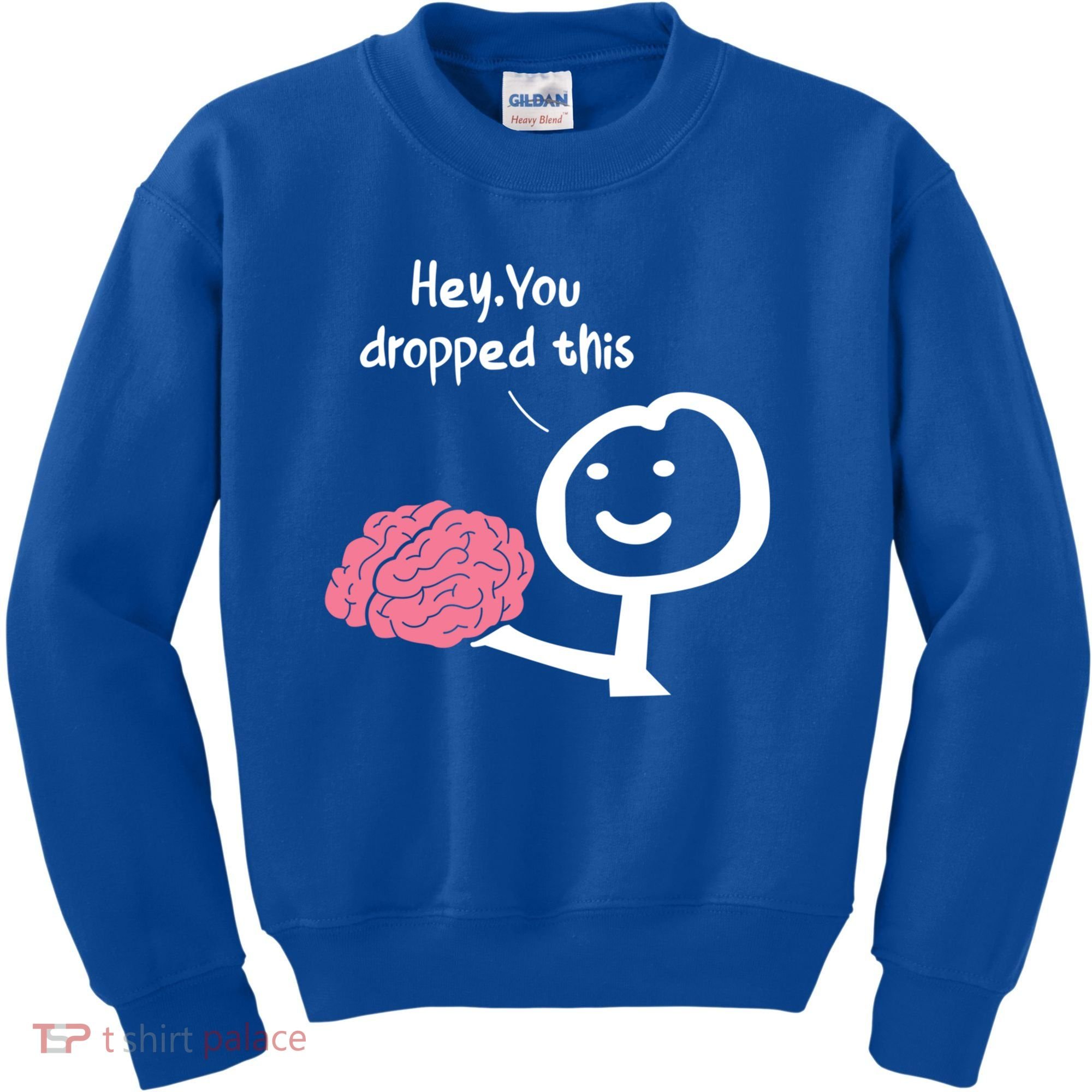 Hey You Dropped This Brain Funny Sarcasm Enthusiast Joke Meaningful Gift Kids Sweatshirt