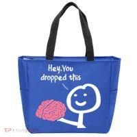 Hey You Dropped This Brain Funny Sarcasm Enthusiast Joke Meaningful Gift Tote Bag thumb 0