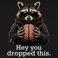 Hey You Dropped This Funny Raccoon Brain Meme Visor thumb 3