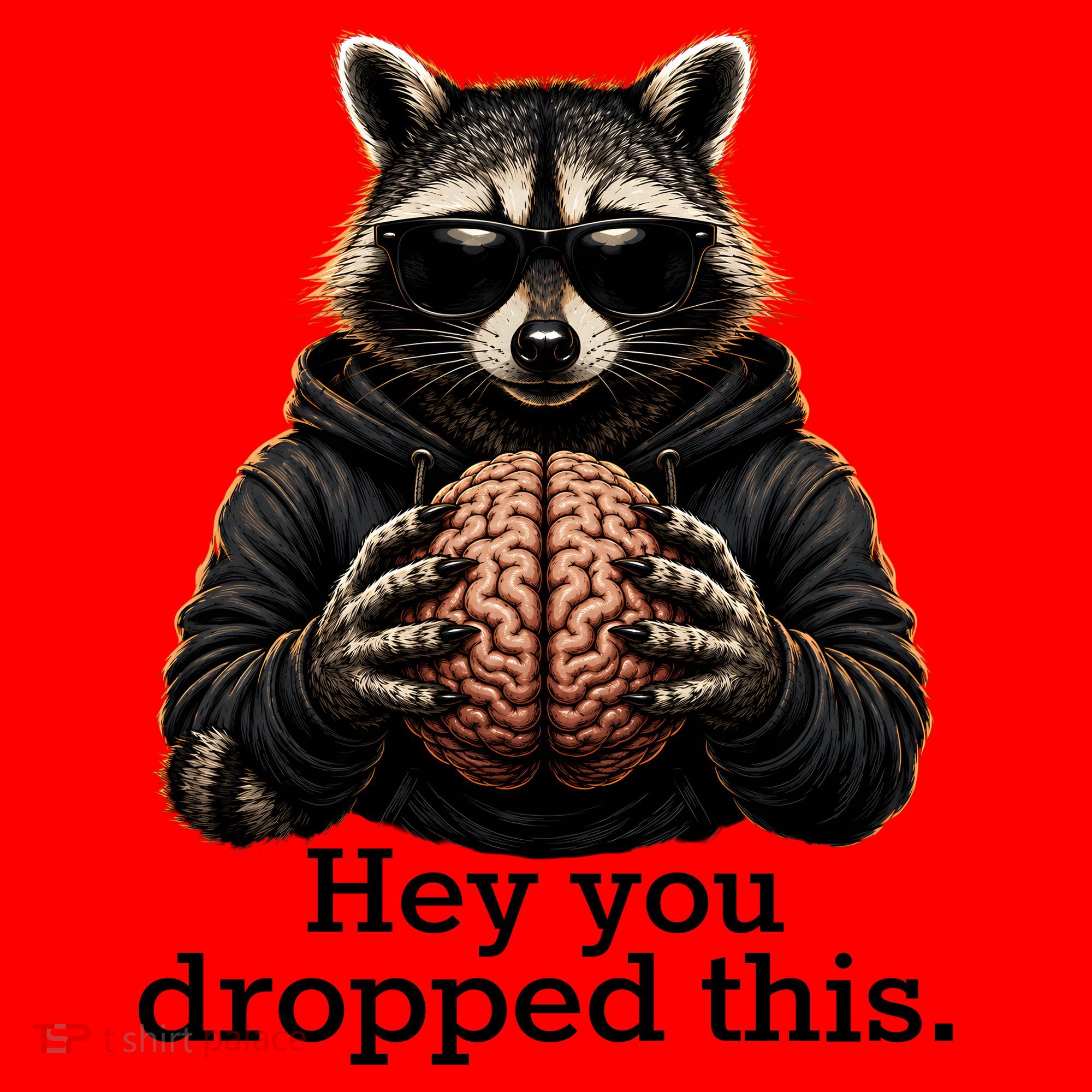 Hey You Dropped This Funny Raccoon Brain Meme Santa Hat