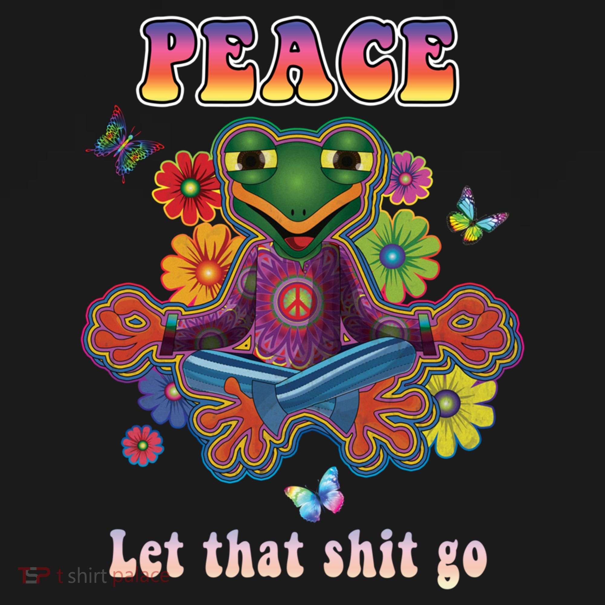 Hippie Yoga Gift Let That Shit Go Buddha Frog Gift Bucket Hat